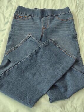 Nine West Heidi Pull-on Straight Leg Denim Blue Jeans